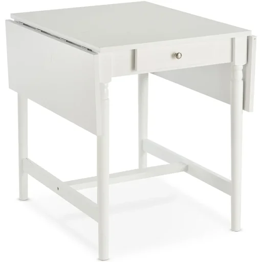 "Folding dining table or side table, white image"