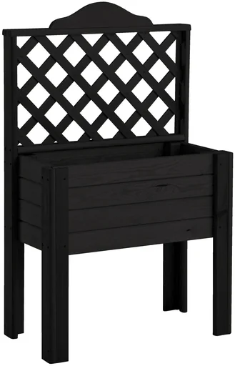 "Balcony planter with anthracite grid image"