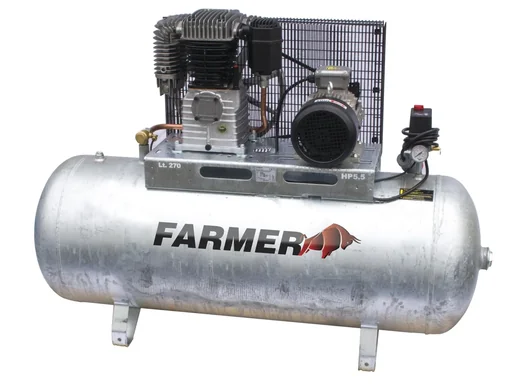 "Compressor N59-270 Z PRO horizontal - 400 Volt 10 bar, galvanized image"