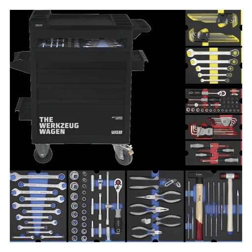 "Workshop trolley - 5 drawers, equipped with 9 modules, 140 pieces image"