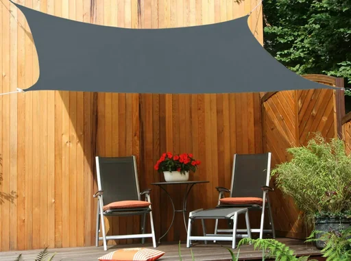 "Square sun sail HDPE cream white 250 x 300cm image"