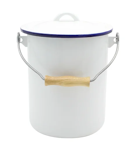 "Poubelle blanche avec couvercle 3 L image"