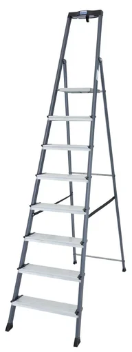 "“SECURO” STEP LADDER ANODIZED 8 STEPS image"