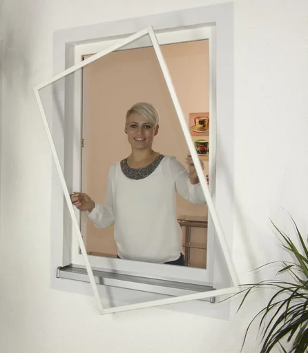 "Moustiquaire - fenêtre, couleur blanche, 100 x 100 cm image"