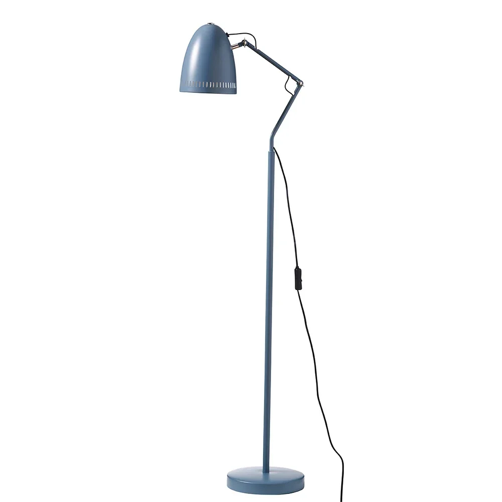 Superliving Lampadaire métal "Dynamo" bleu fumé mat