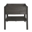 Raised bed with wooden shelf - anthracite