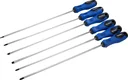 Screwdriver set 6-piece, extra long