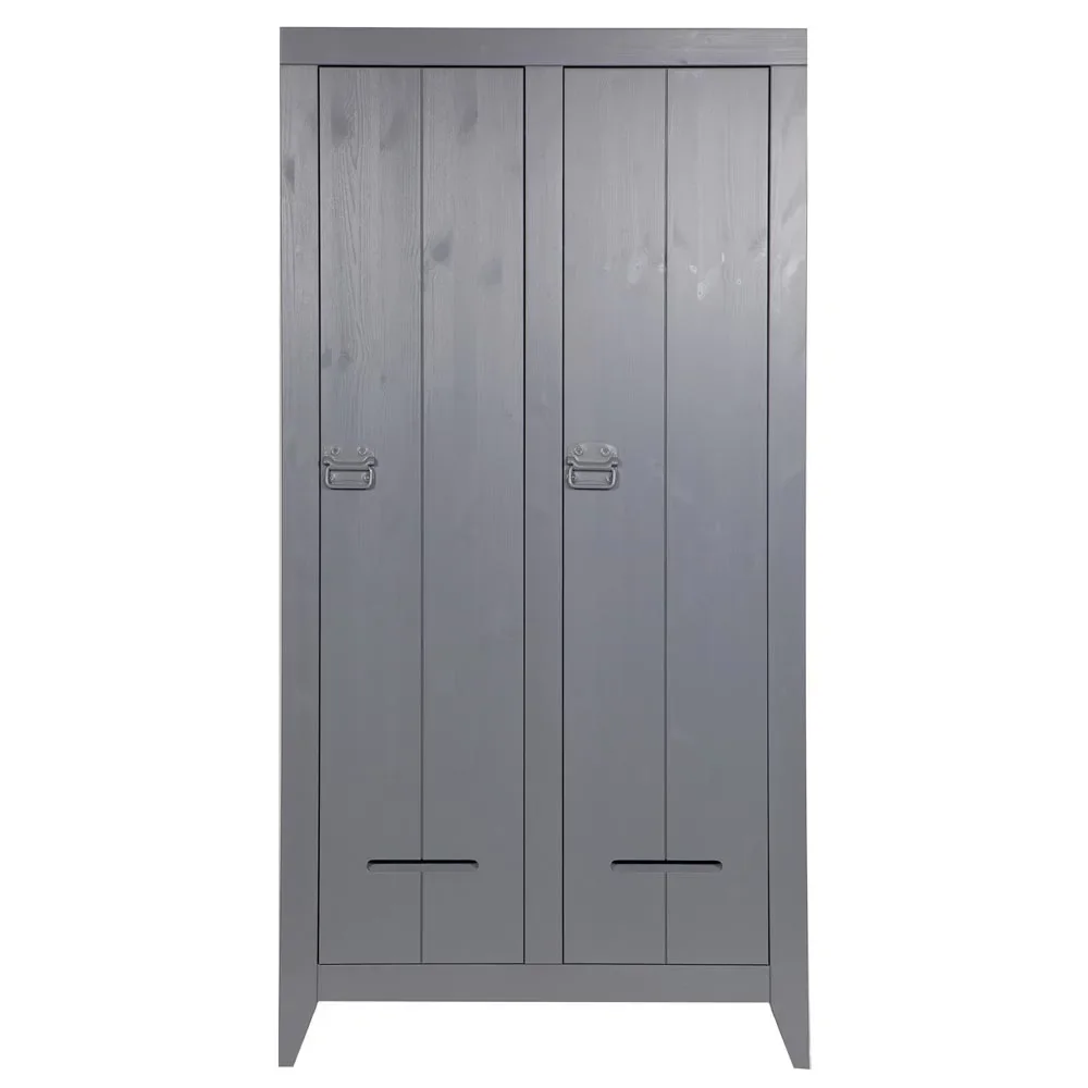 WOOOD Kluis Armoire-vestiaire gris acier