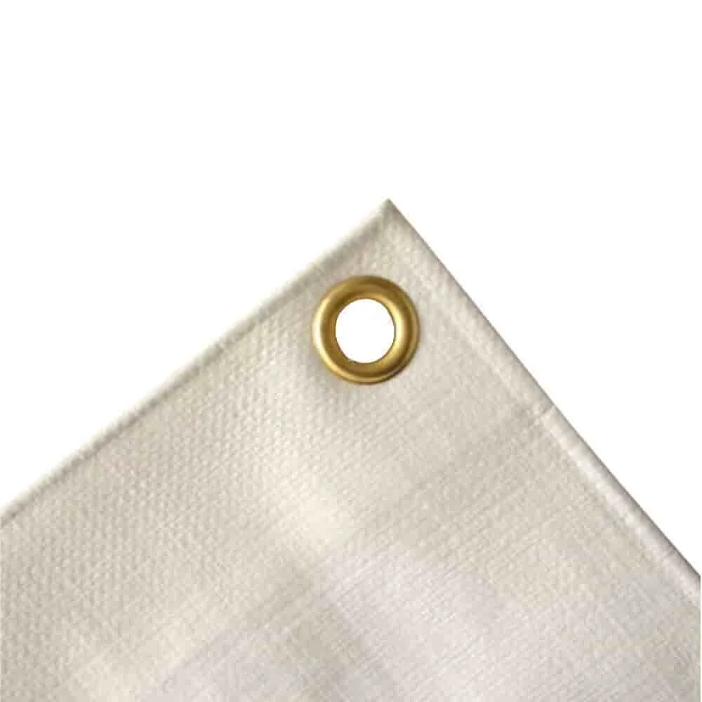 "Bâche de protection 280g/m², blanche, bâche étanche, 8 x 10m (80m²) image"