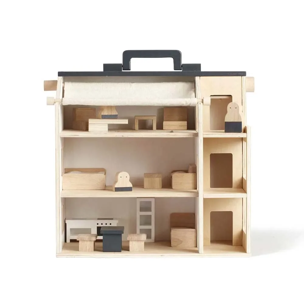 "Kids Concept Jouet Maison de poupées portable bois image"