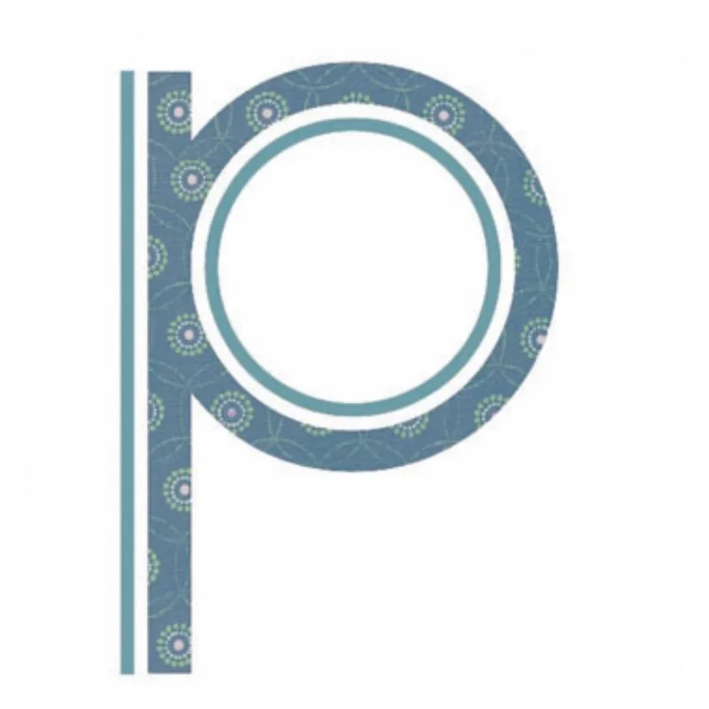 Lilipinso Sticker bleu lettre p