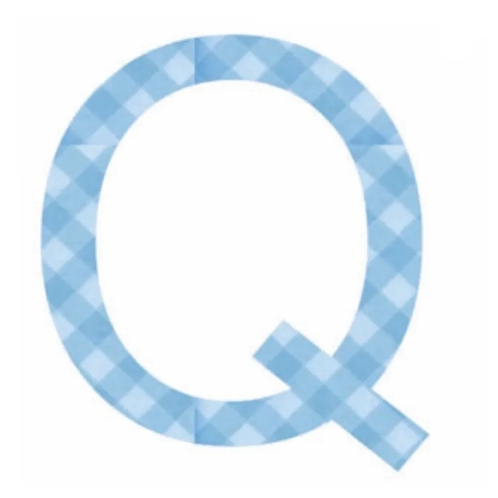 Lilipinso Sticker bleu lettre q