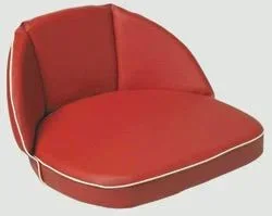 "Tractor and tractor seat cushion, 17 cm back, red, strap image"