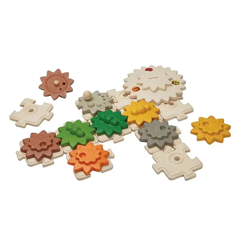 Plan Toys puzzle enfant engrenage bois