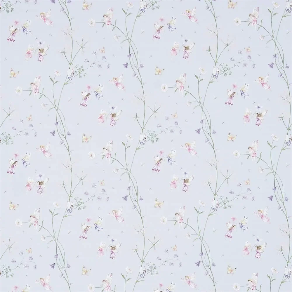 "Little Sanderson Abracazoo Motif Jardin des fées bleu clair violet rose image"