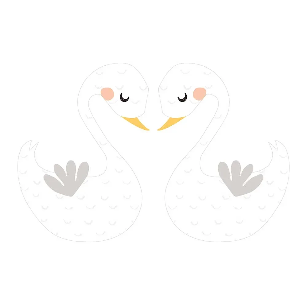 "Lilipinso stickers muraux XL couple de cygnes image"
