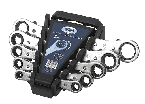 "Ratchet ring spanner set 5-piece image"