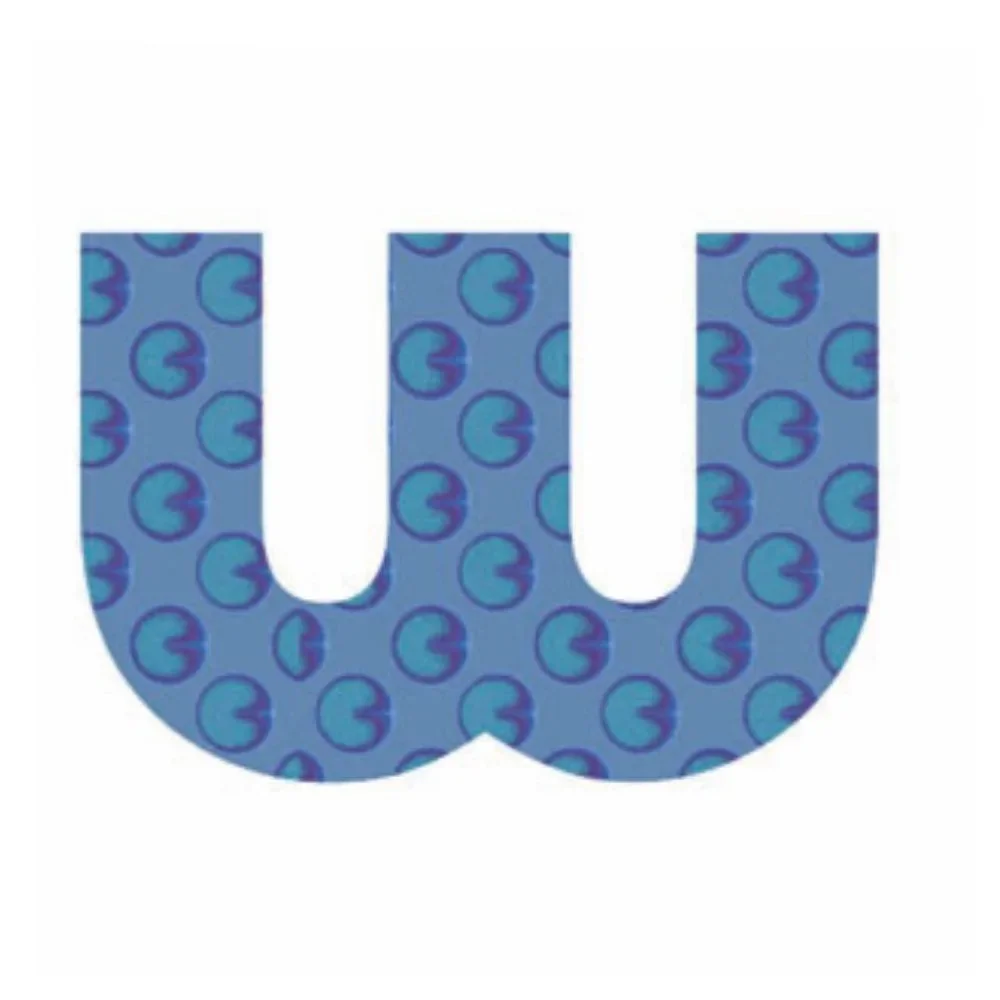 "Lilipinso Sticker bleu lettre w image"