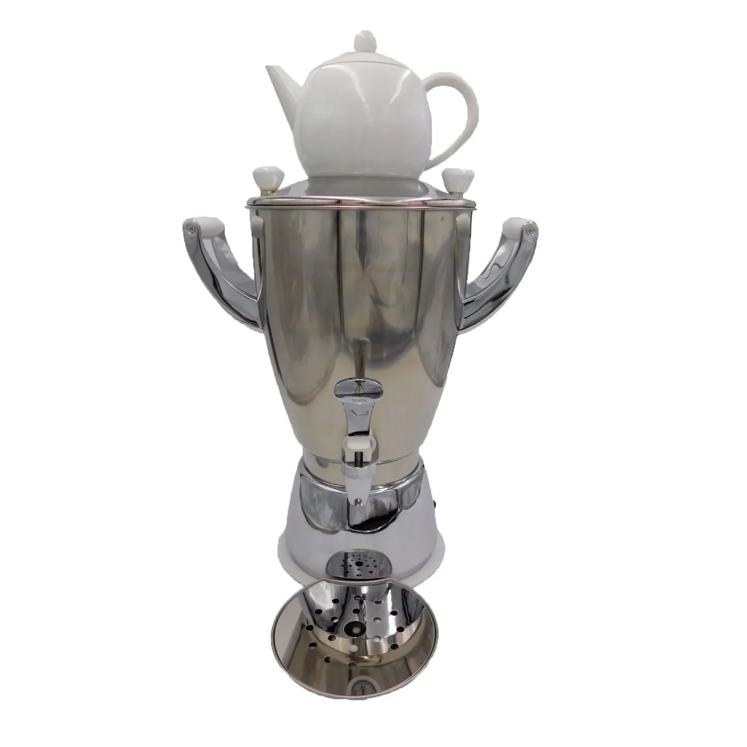 "Samovar avec une Bouilloire, Théière samovar - Électrique, Premium, SAMORAI 1, Blanc image"