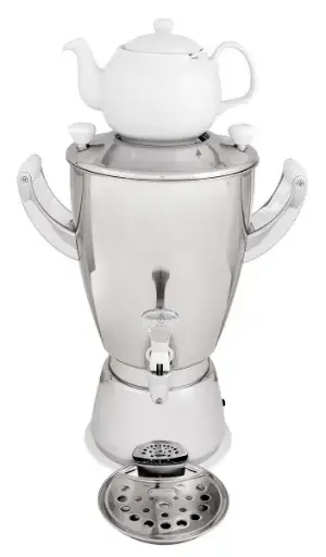 "Samovar avec bouilloire à thé, bouilloire électrique russe - Odette Blanc image"