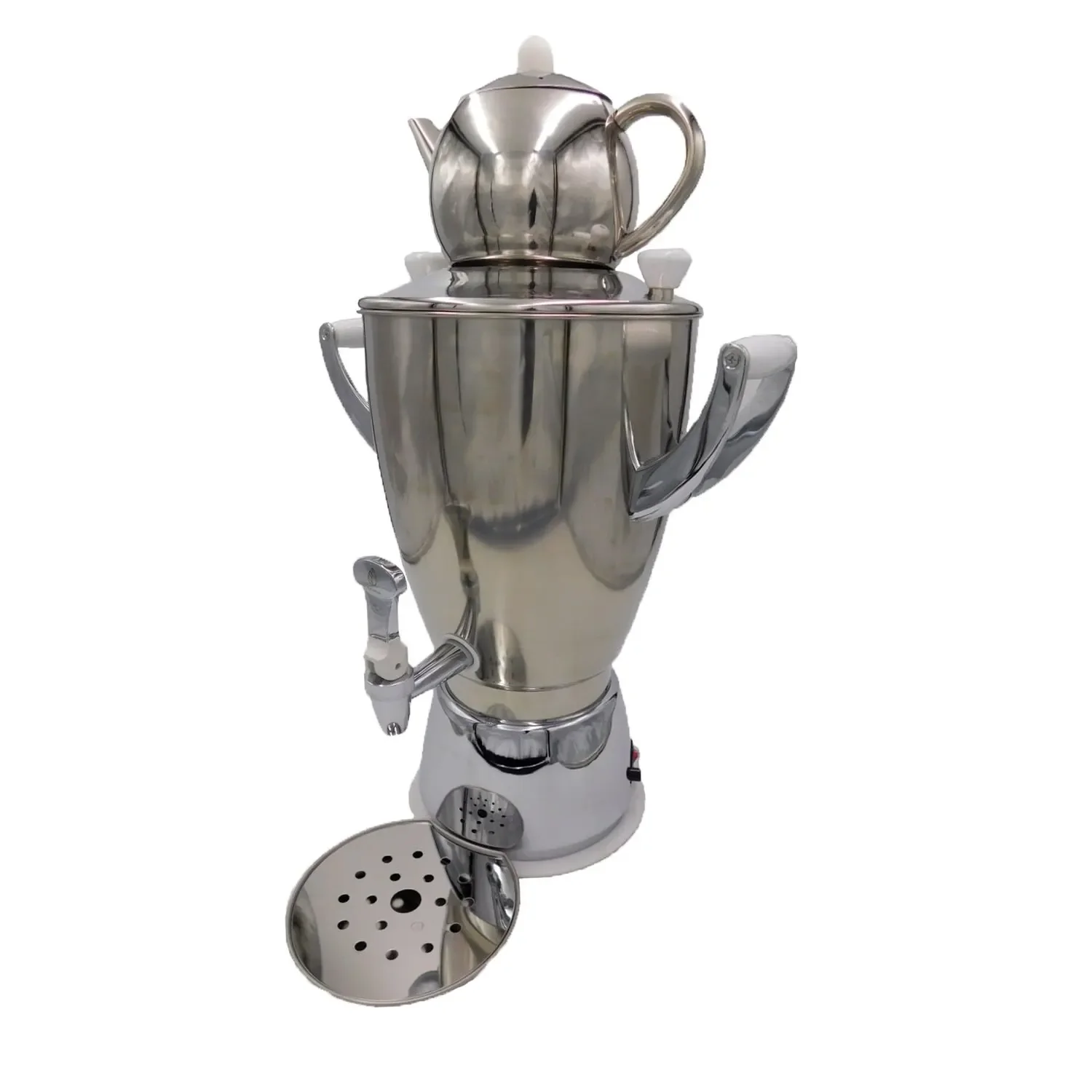 "Samovar avec une Bouilloire, Théière samovar - Électrique, Premium, SAMORAI 1, Argent image"
