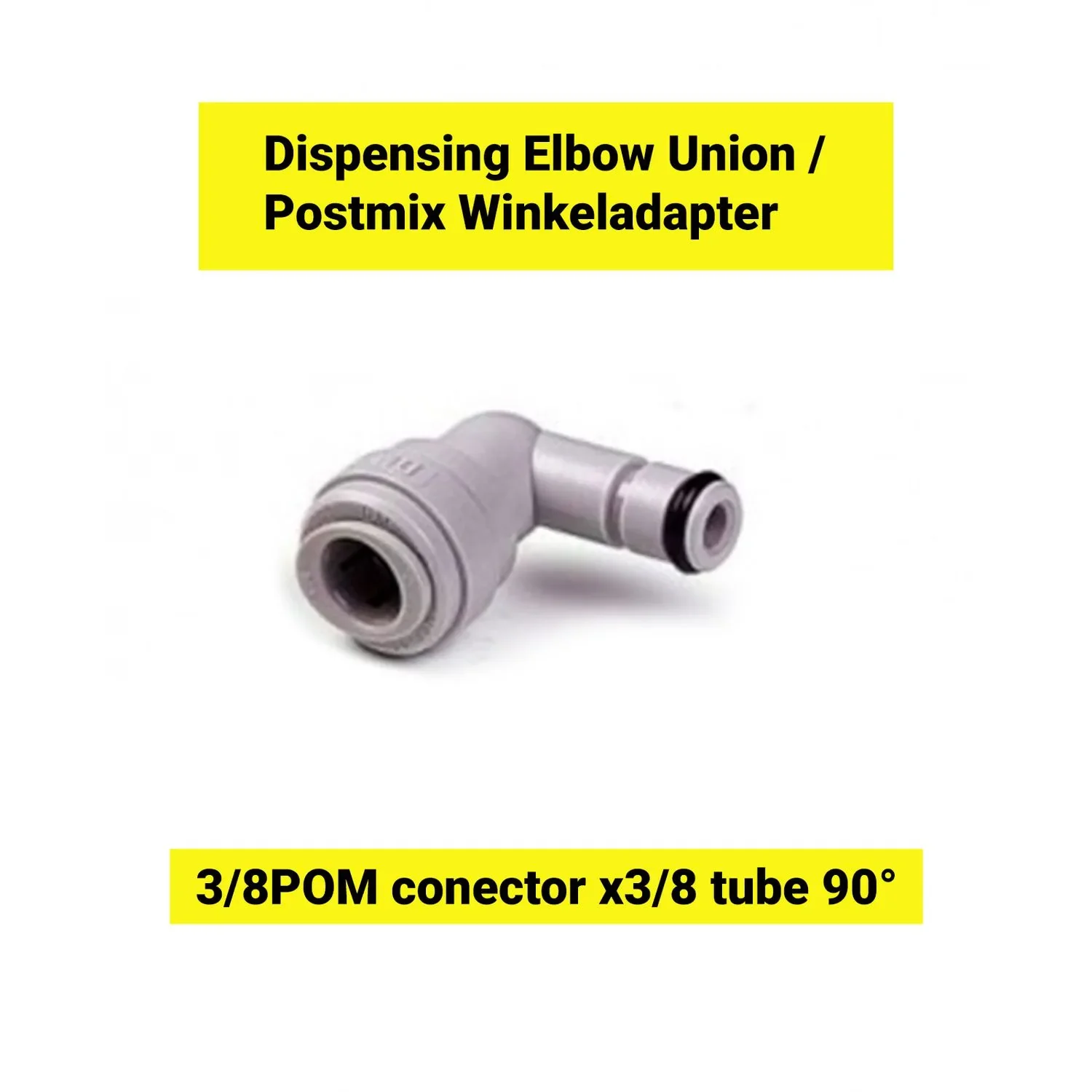 "Adaptateur d'angle Postmix 3/8POM conecteur x 3/8 tube 90° image"