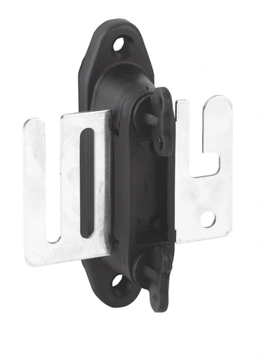 "Strap gate handle Isolator Profi with stainless steel plate, black, 4 pieces image"