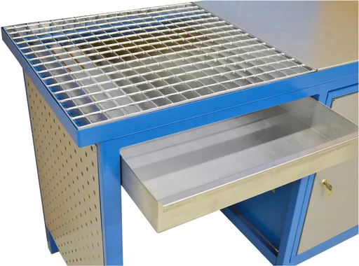 "Établi de soudage SW 1200/600 porte verrouillable, grille de soudage avec bac image"
