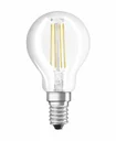 LED STAR FILAMENT drop lamp with 4 watts, E27, cool white, clear