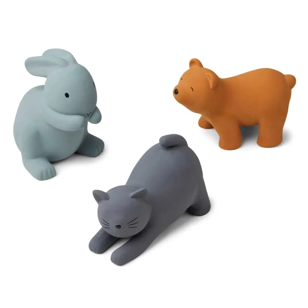 "Liewood "David" Set d'animaux silicone bleu Mix image"