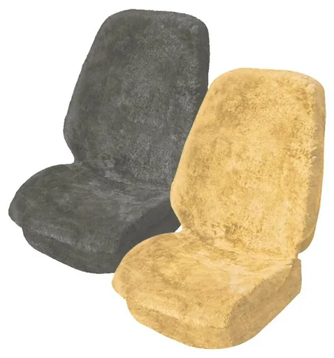 "Lambskin car seat cover, anthracite image"