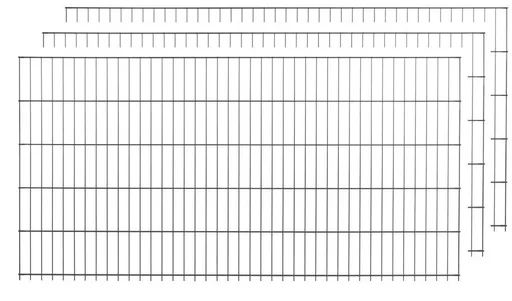 "Lot de panneaux de clôture anthracite, 15 pièces, chacun 125 cm x 200 cm image"