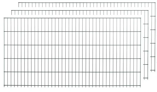 "Ensemble de panneaux de clôture à double barre vert, 15 pièces de 83 cm x 200 cm image"