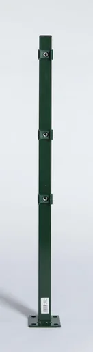 "Poteau d'angle avec pied, plaque de montage intégrée, vert, 1300 x 40 x 40 mm image"