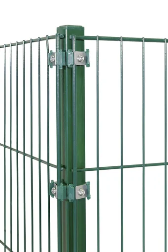 "Poteau d'angle pour panneaux de clôture à double et simple barre 1700 x 40 x 40 mm - vert image"