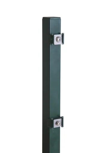 "Poteau pour panneaux de clôture à double et simple barre 1700 x 40 x 40 mm - vert image"