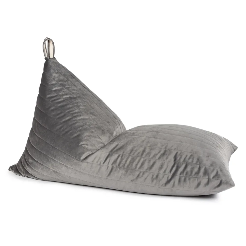 "Nobodinoz Bean bag "Essaouira" velours gris ardoise image"