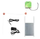 Porte automatique pour poules, set complet avec porte coulissante 43 x 40 cm
