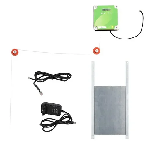 "Porte automatique pour poulailler, kit complet avec porte coulissante 22 x 33 cm image"