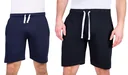 Cotton jersey shorts, black, size 2XL