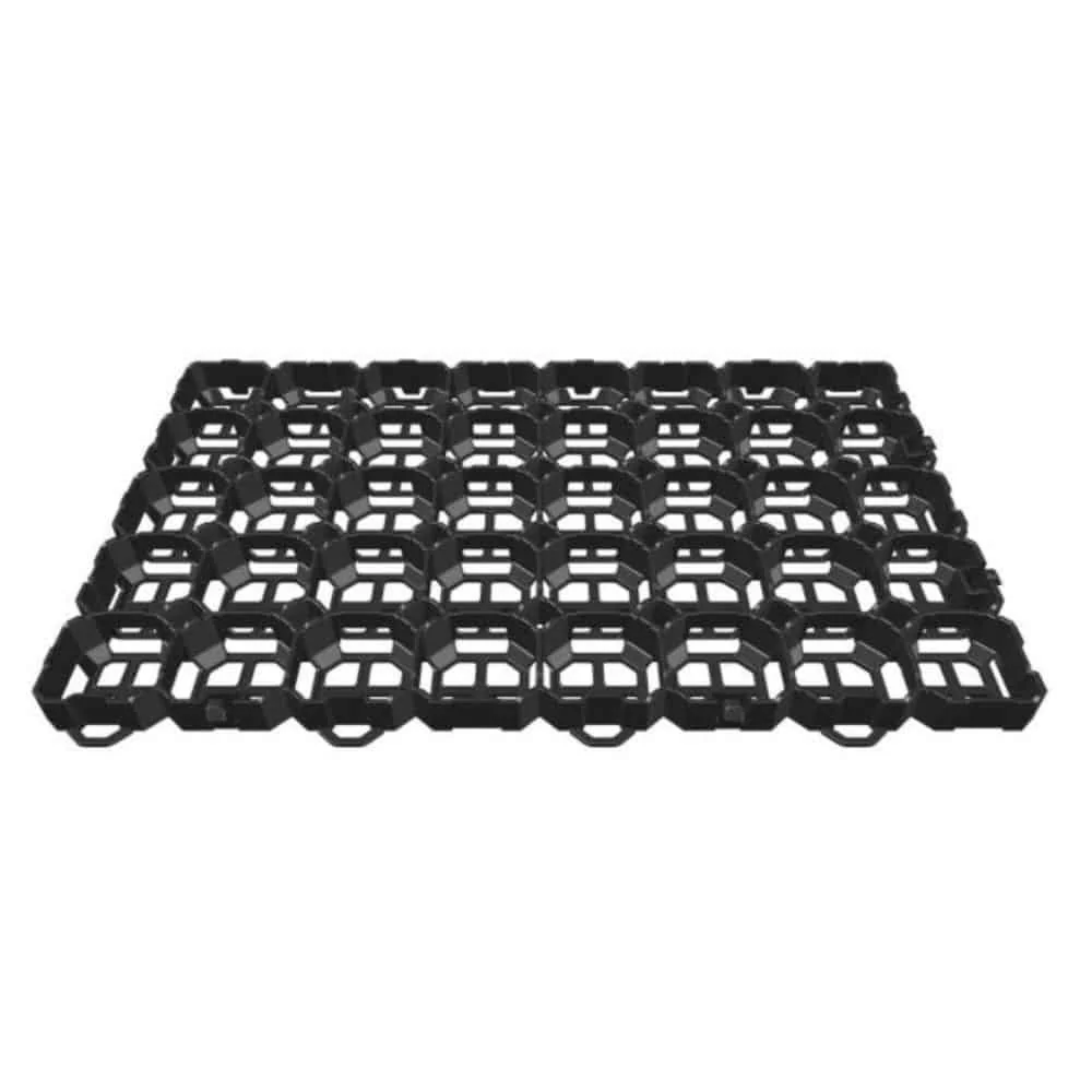 "Dalles de Gazon Noires RKP6 - Stabilisatrices, Carrossables, Écologiques 57x38x4cm image"