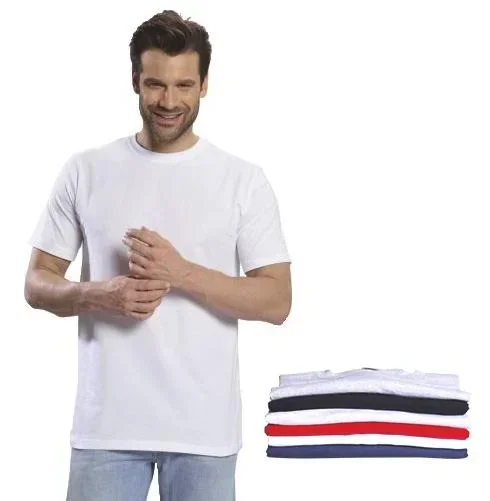 "T-shirt with round neck, color red size M image"