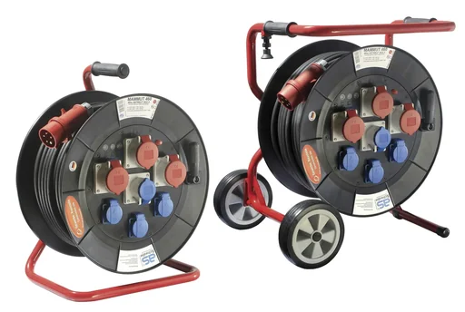 "Professional drum Mammut 460 Version 2, 40m, 3 sockets 230V, 3+1-CEE sockets, with carrying and base frame image"