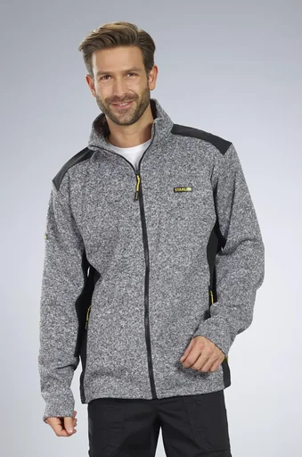 "Knitted fleece jacket, color gray, size L image"