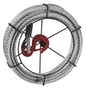 Pull rope for rope pulling devices, rope length 30 m, payload 800 kg, 8.3 mm diameter.