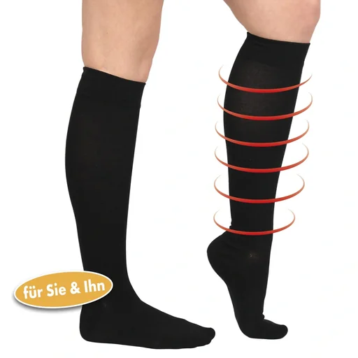 "Energy LYCRA support knee socks, black, size 39 - 42, 1 pair image"