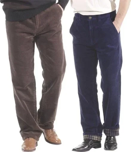"Thermal corduroy trousers, size 28, color brown image"