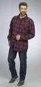 Flannel shirt, 90cm long, color red/navy checked, size 49/50
