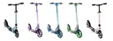 Aluminum scooter with folding mechanism and stand, 205 mm, ABEC 7, height adjustable, green