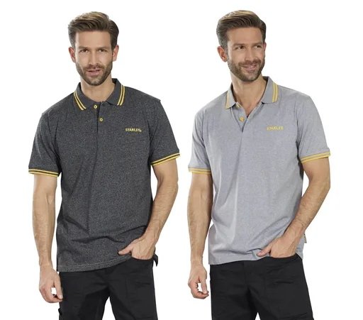 "Polo shirt, color silver/melange, size M image"